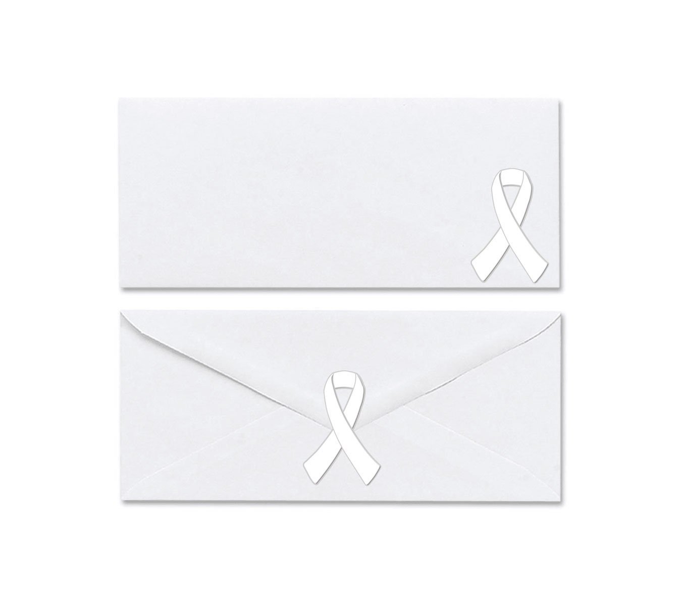 White Ribbon Awareness Stickers | 1.5" Tall - Image 6