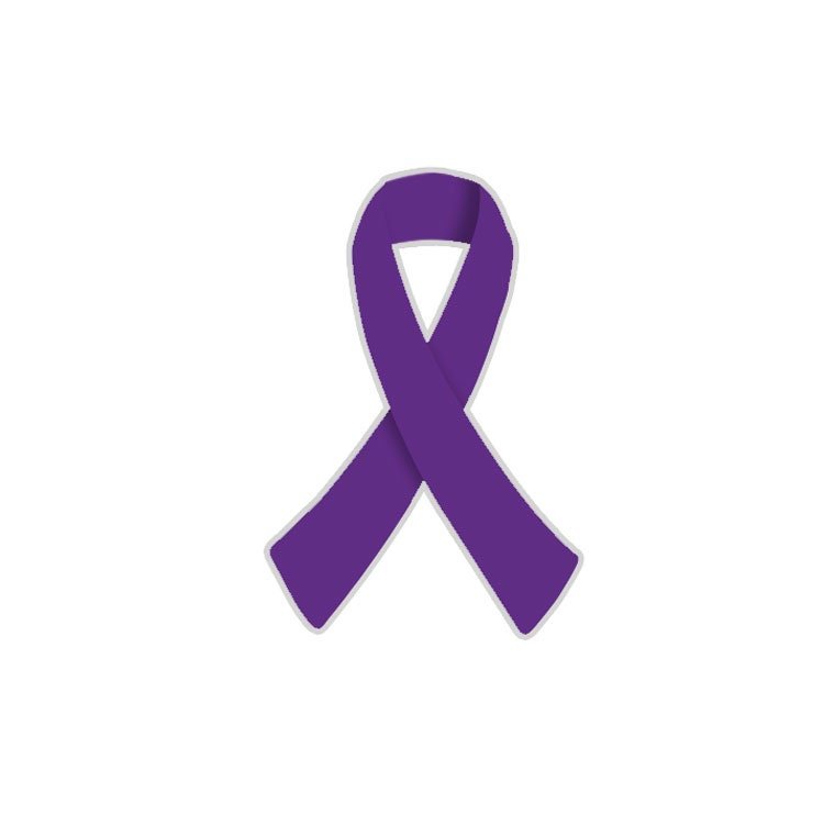 Purple Ribbon Awareness Stickers | 1.5" Tall - Image 4