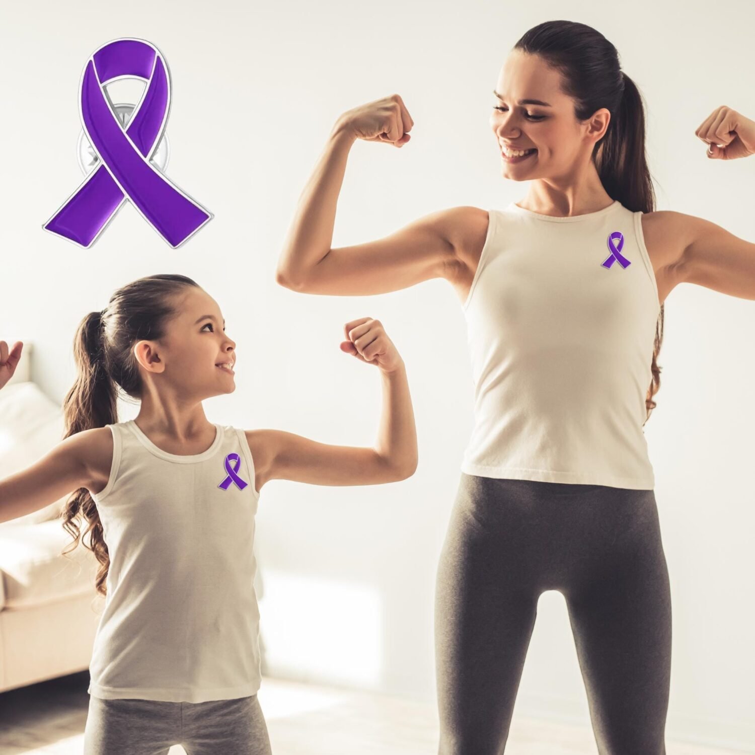 Purple Ribbon Awareness Lapel Pin + Free Stickers - Image 5