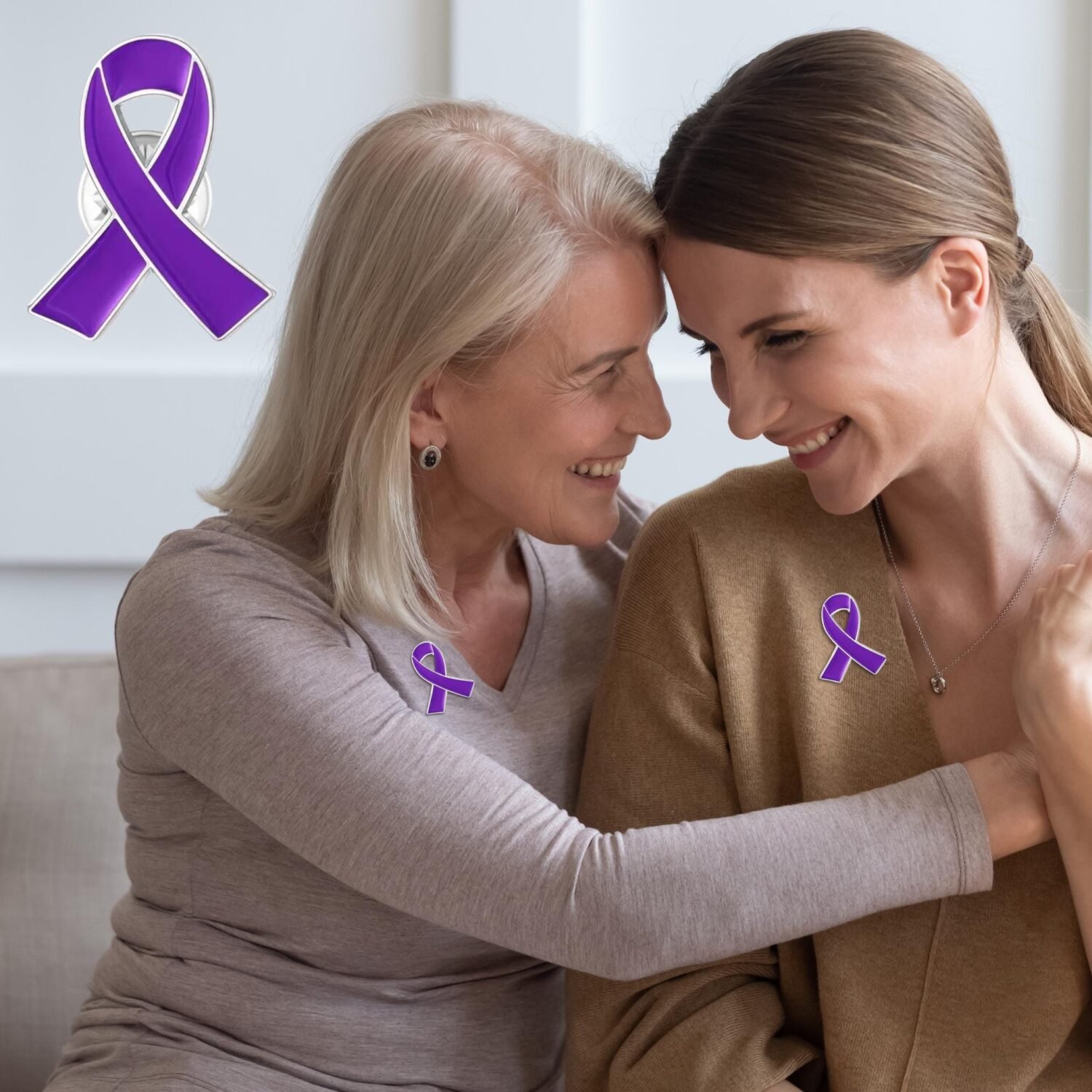 Purple Ribbon Awareness Lapel Pin + Free Stickers - Image 4