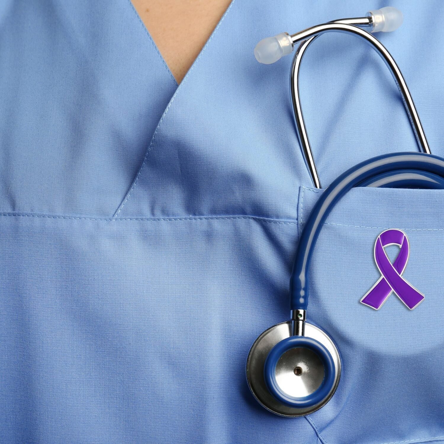Purple Ribbon Awareness Lapel Pin + Free Stickers - Image 3